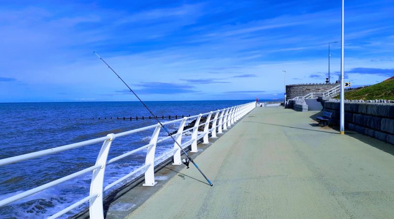 A picture of my fishing setup while fishing at Splash Point in Rhyl